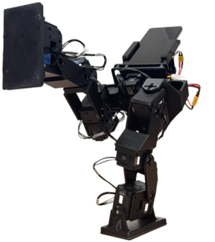 PhoneBot physical hardware in an angled view.
